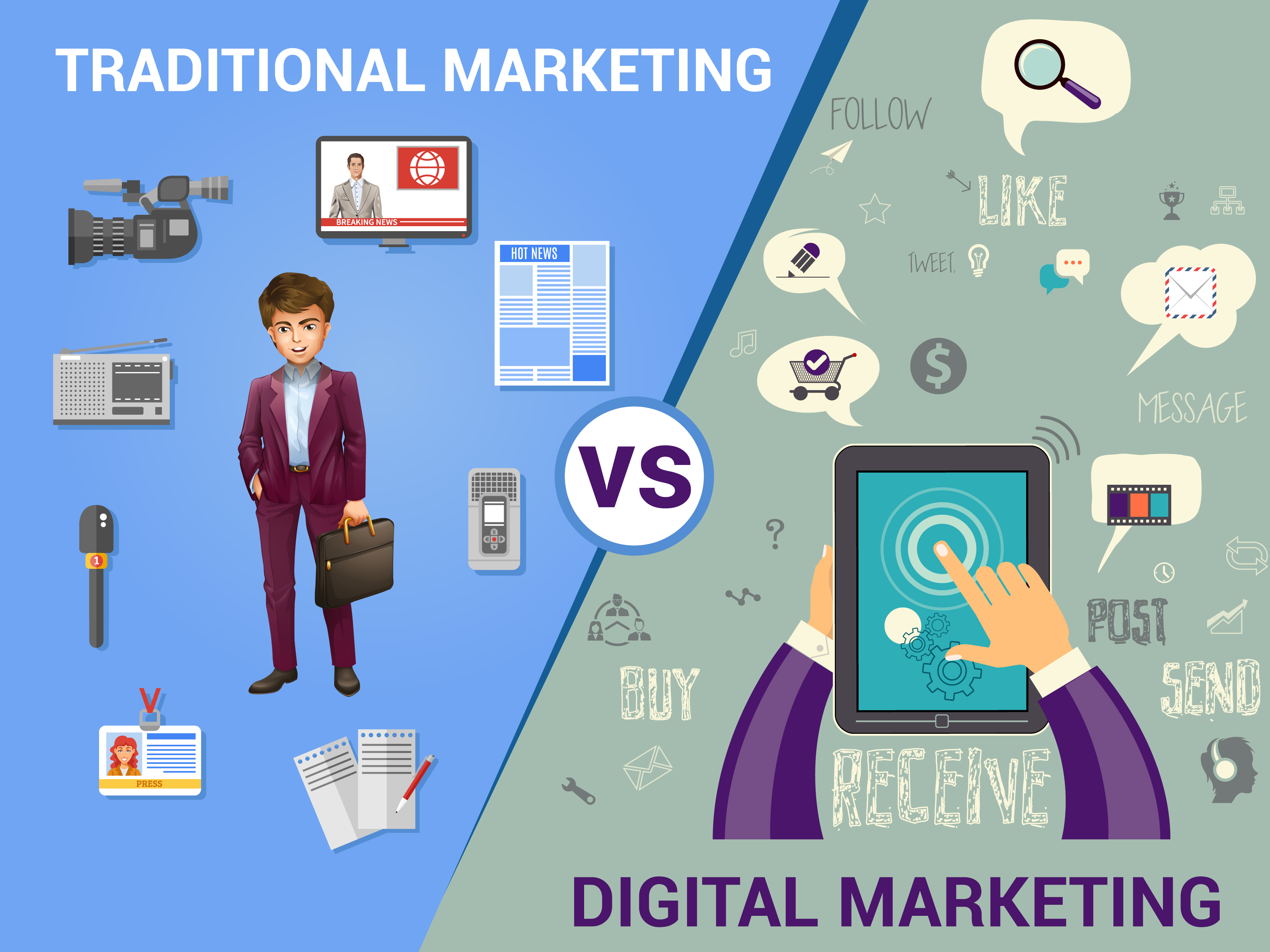 Digital Marketing vs. Traditional Marketing â€“ Is The Accolade of ...