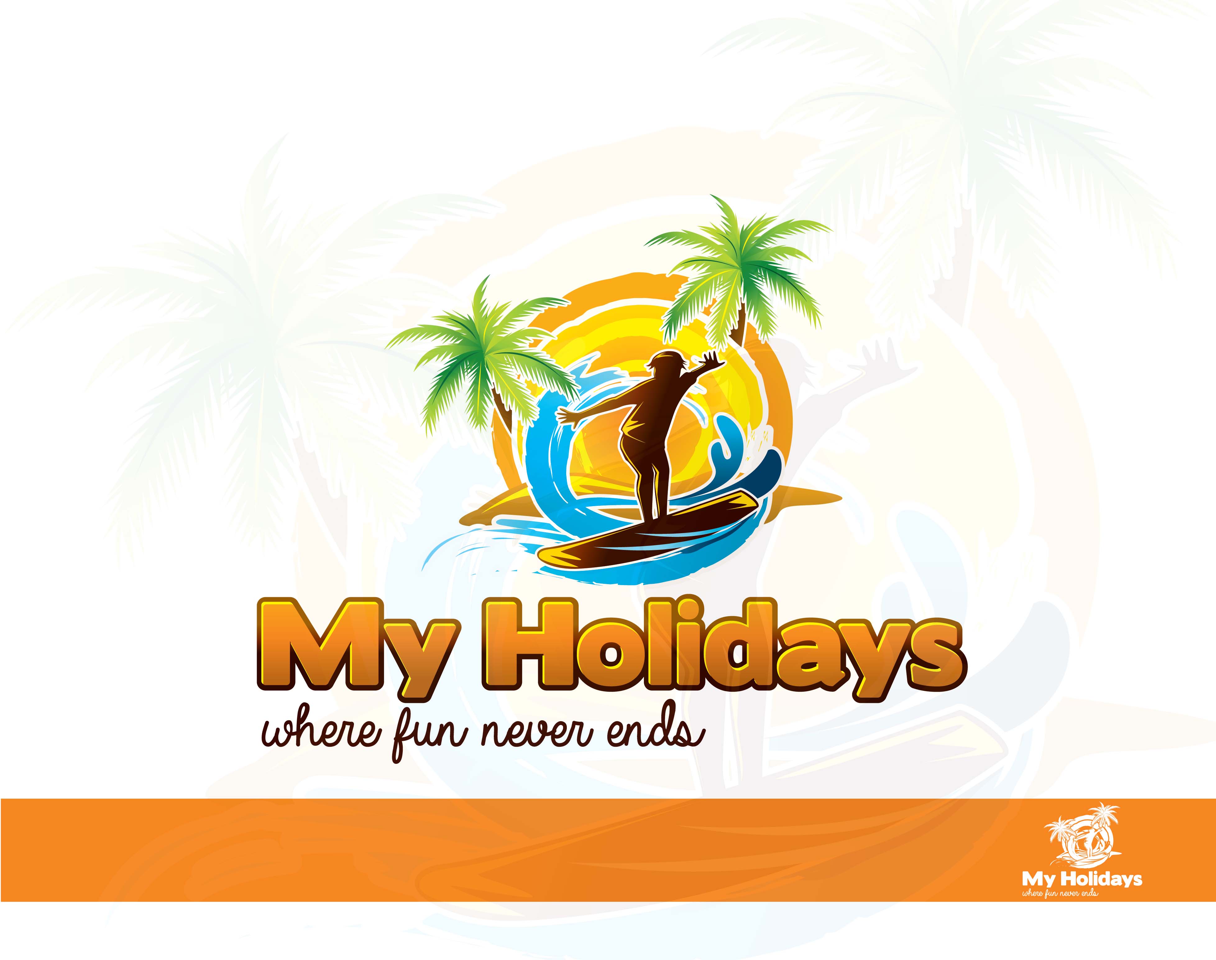 Fun Palau Holiday logo. My Holidays.